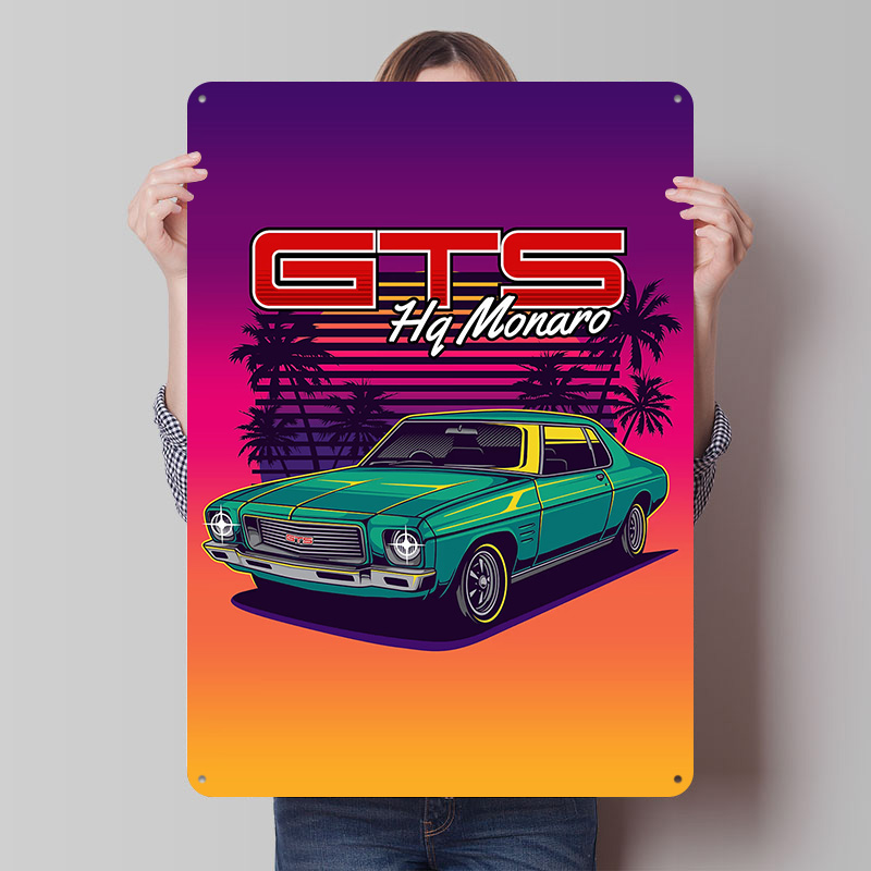 Retro Gaming At Home - Металлический постер HQ Monaro GTS в