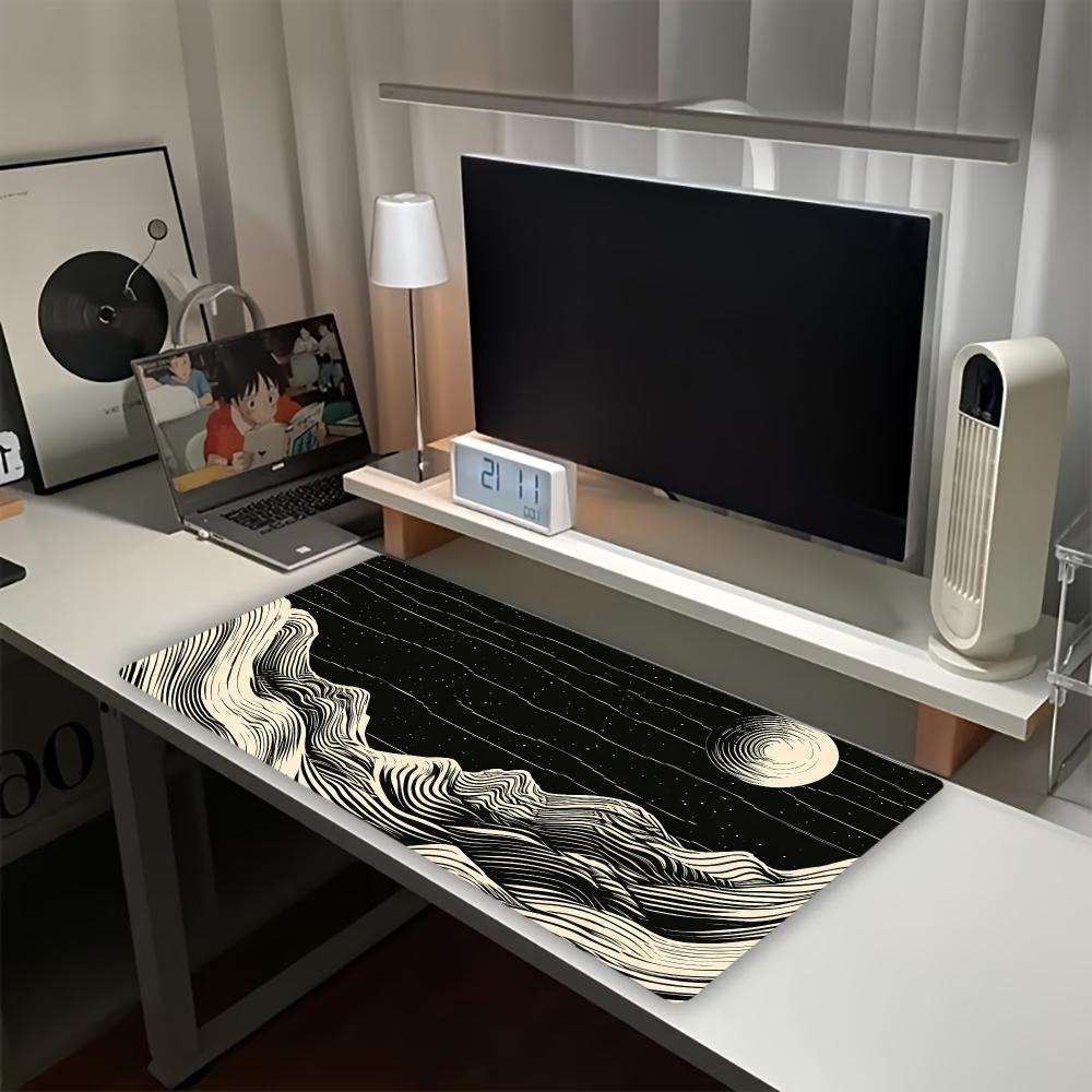 Retro Gaming Desk Setup - Большой удлиненный игровой коврик для мыши