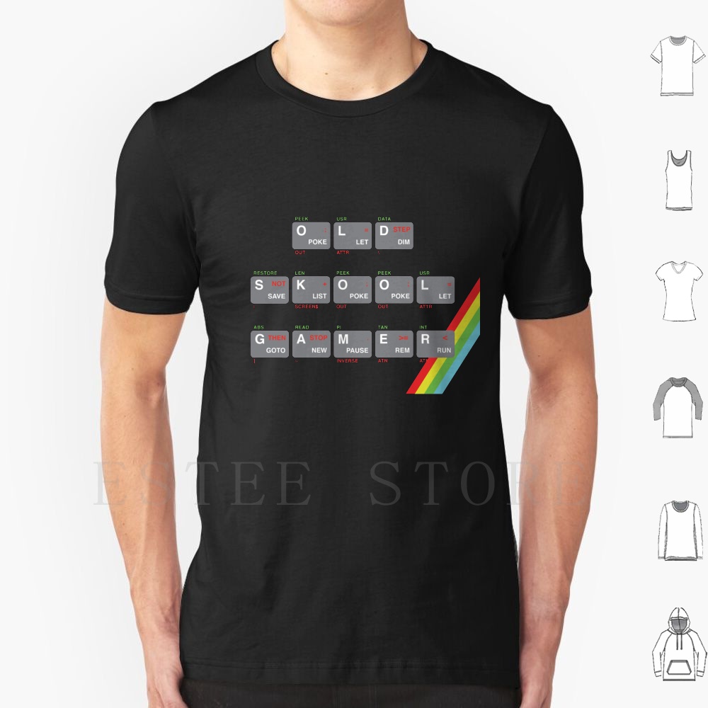 Retro Gaming Zx Spectrum - Футболка Old Skool Gamer, хлопковая мужская