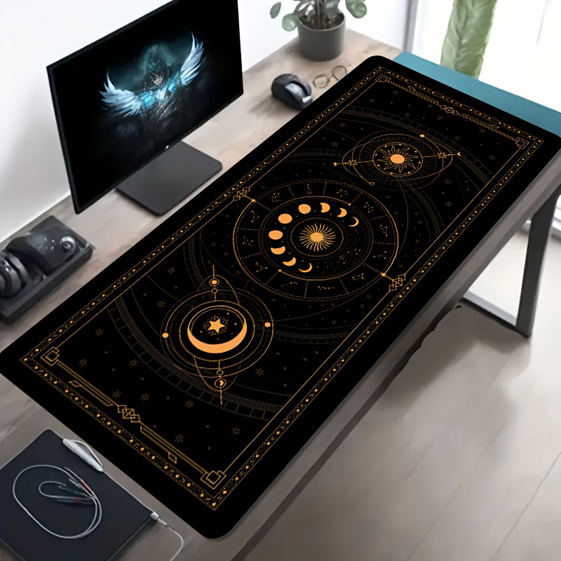Retro Gaming Desk Setup - Большой нескользящий резиновый коврик для мыши